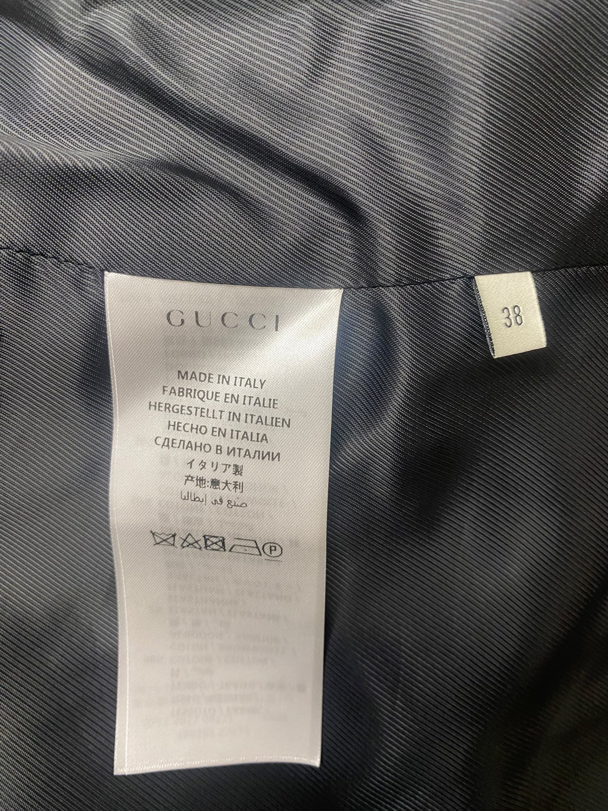 Gucci Blue Velvet Contrast Trim Blazer Jacket – Size 38
