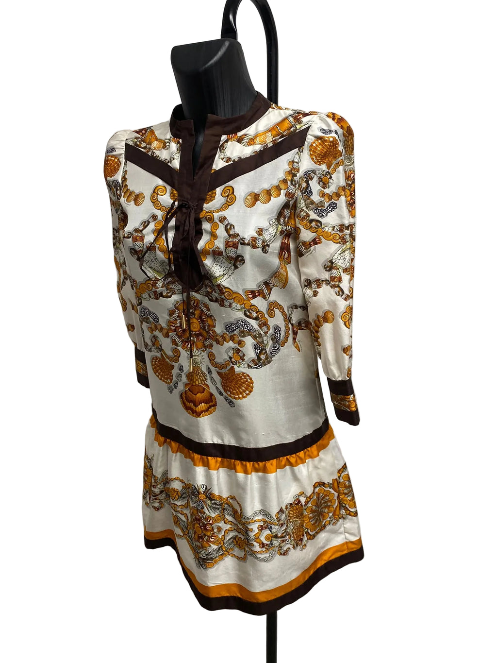 Gucci Seashell Print Silk Mini Dress – Size IT 40