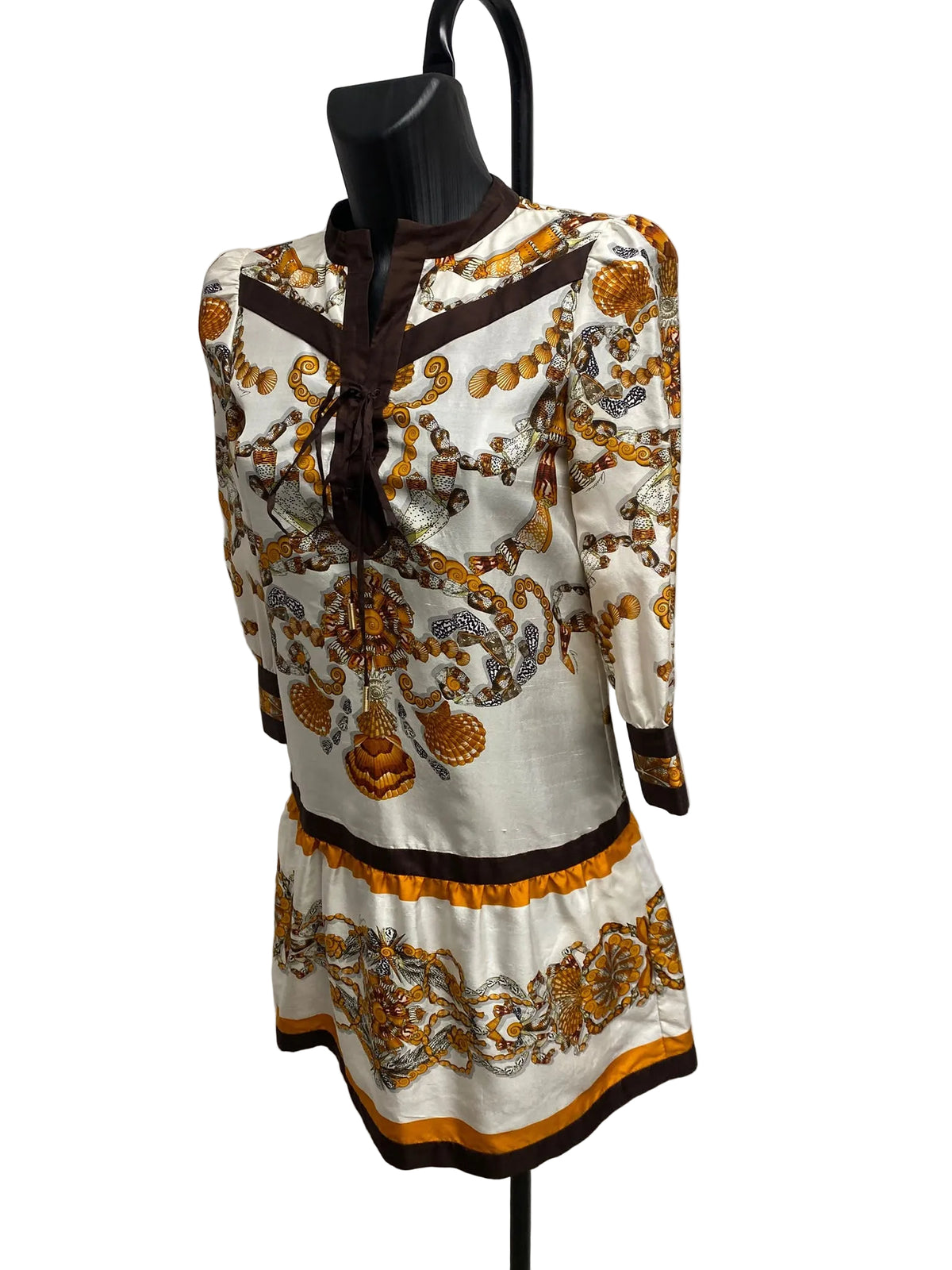Gucci Seashell Print Silk Mini Dress – Size IT 40