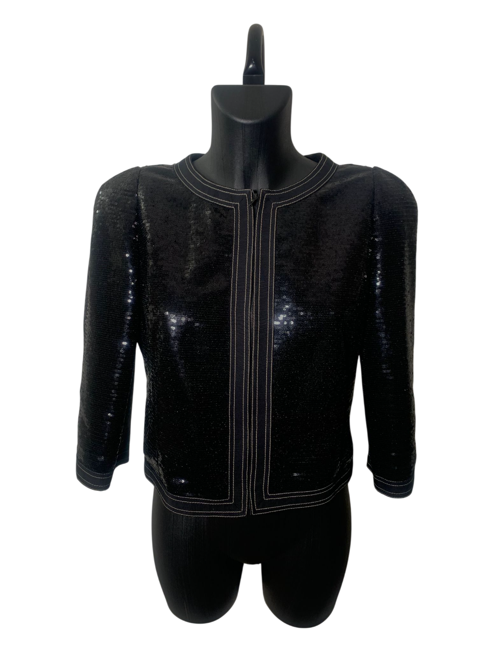 Chanel 2013 Paris Versailles Black Sequins Jacket