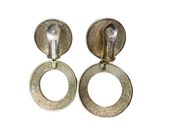 Christian Dior Dangle Earrings with Strass