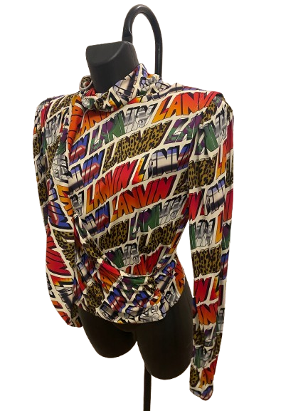 Lanvin Multicolor Logo Blouse