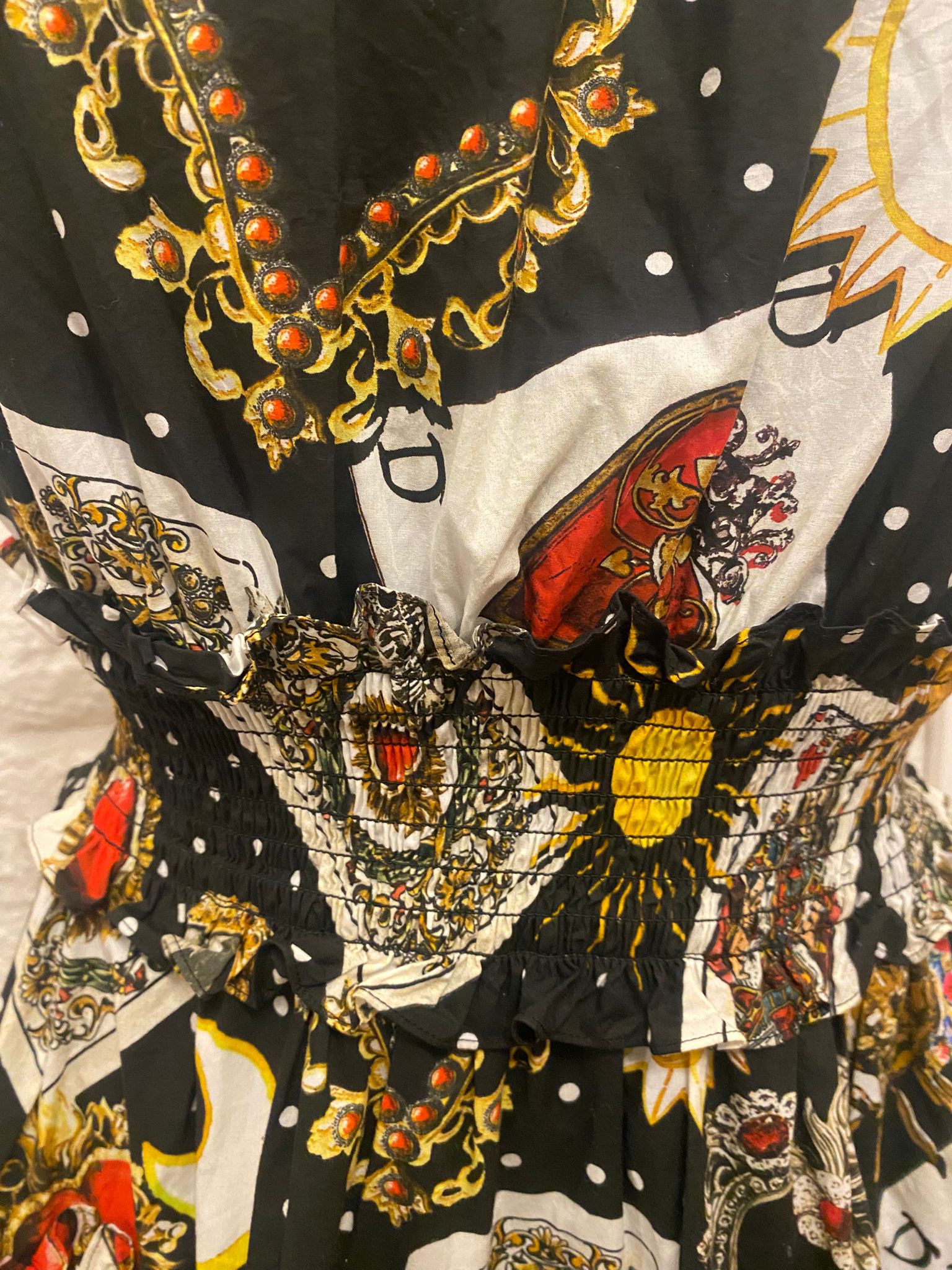 Dolce & Gabbana Black Playing Cards Printed Flared Mini Dress (S/S18)