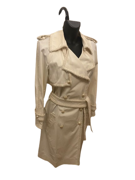 Chanel Cream Trech with Pearls like buttons (S/S2004) by Karl Lagerfeld