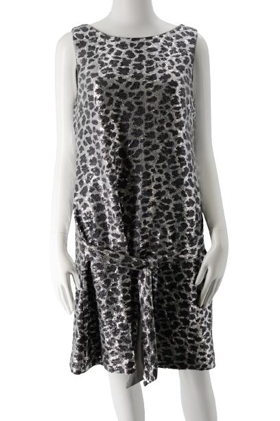 Love Moschino Leopard Print Sequins Dress
