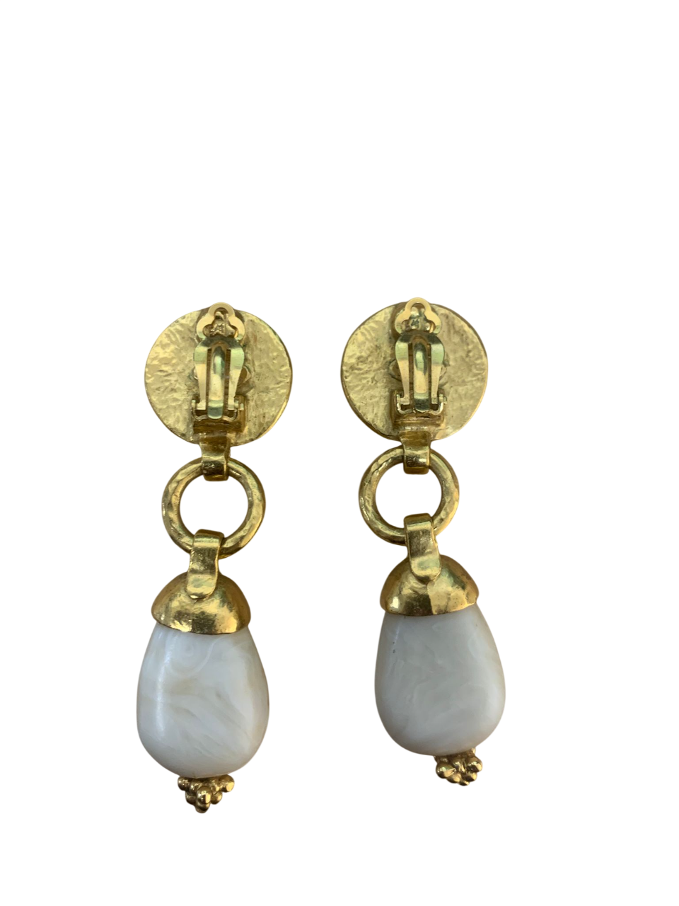 Chanel  Ecru Vintage Chanel Earrings 1998