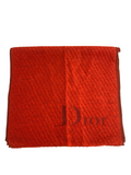 Christian Dior Red Scarf in Mohair and Silk