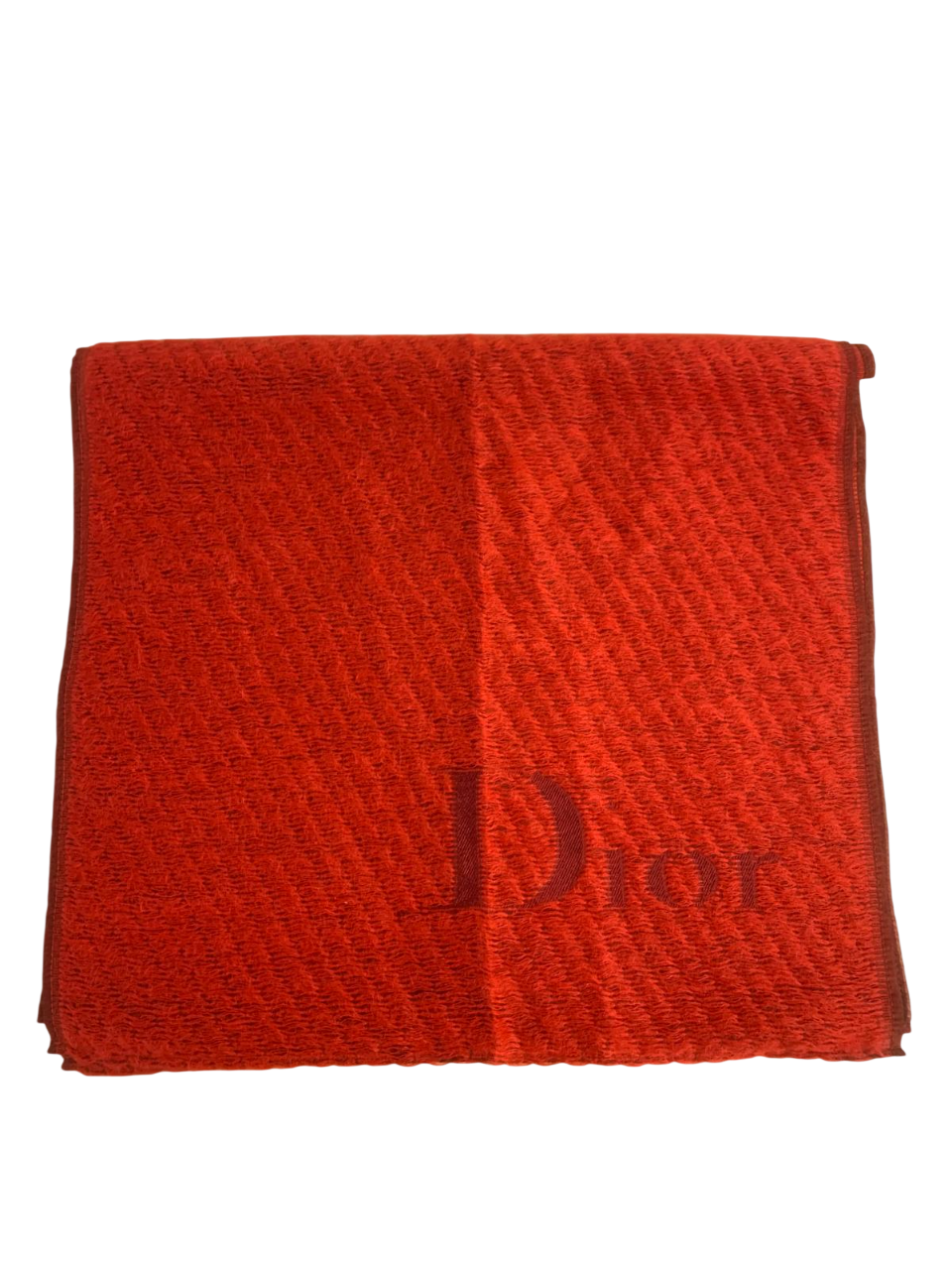 Christian Dior Red Scarf in Mohair and Silk