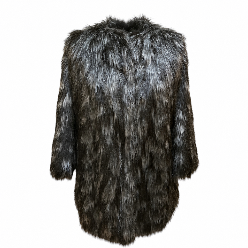 Black Prada Fake Fur Coat