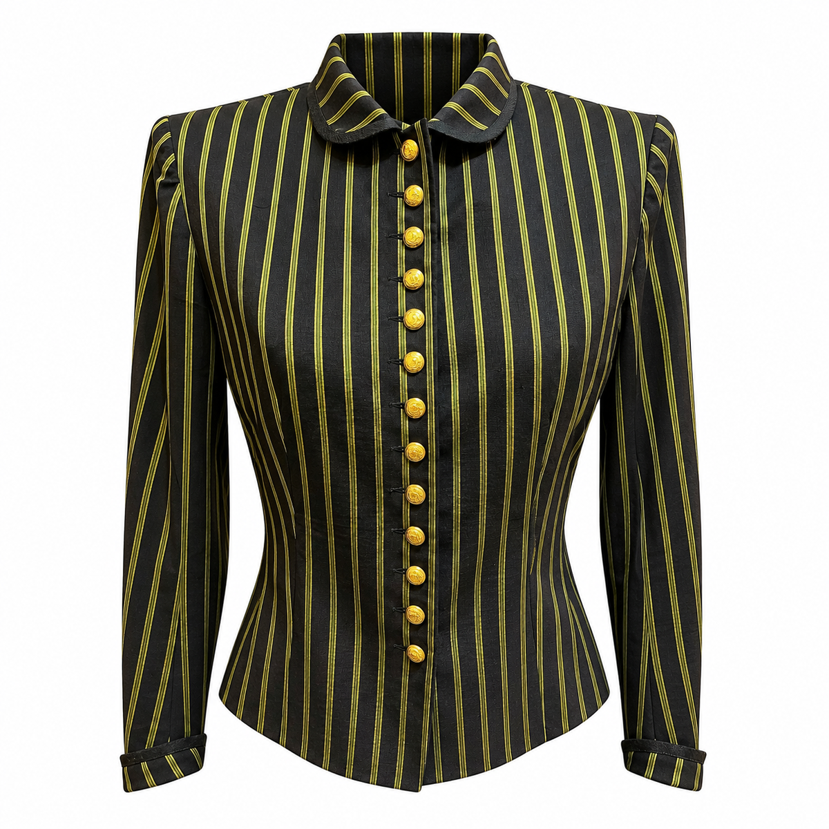 Nina Ricci tailored jacket in black with green stripes