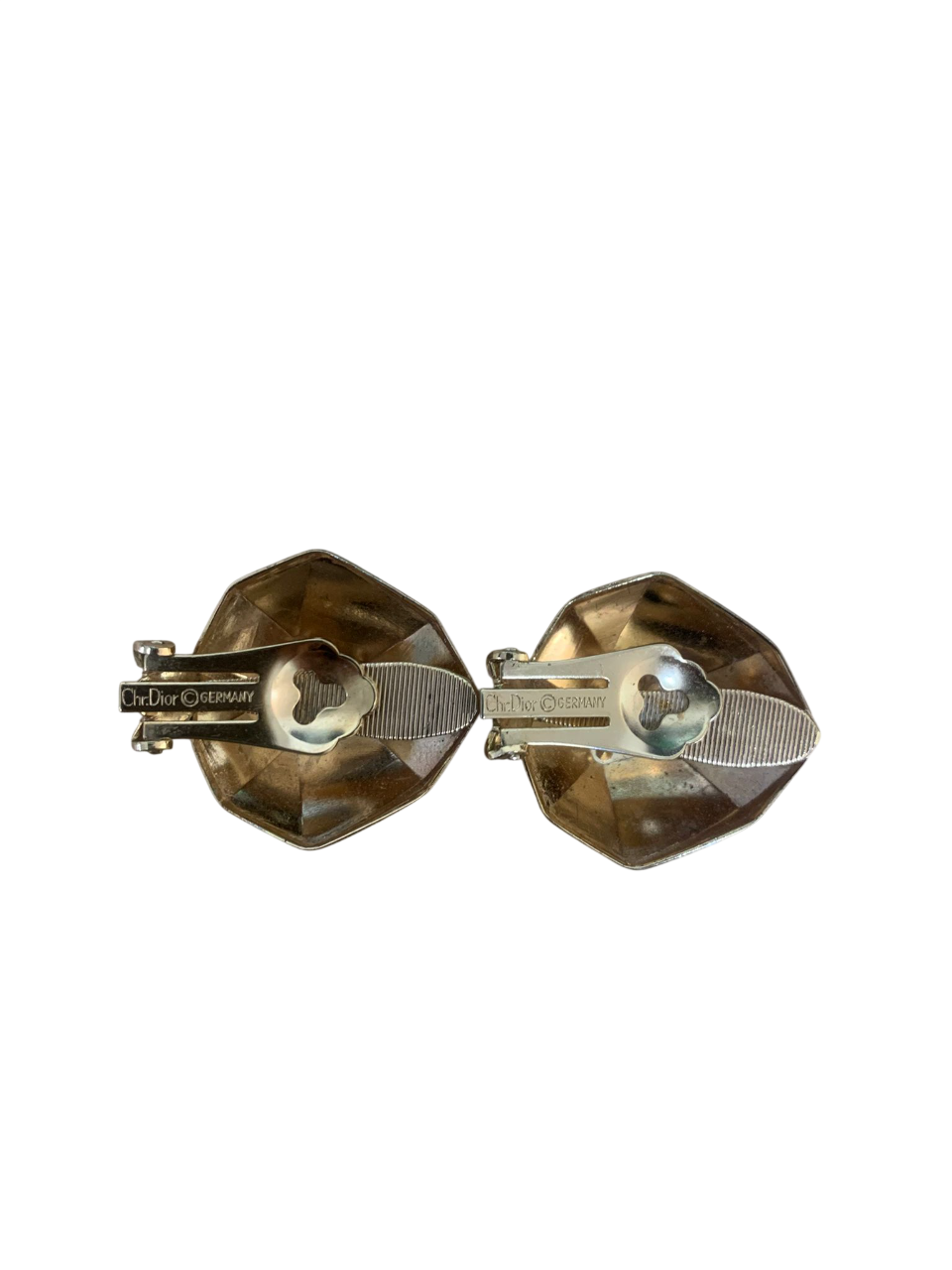 Christian Dior Clip Earrings with stones