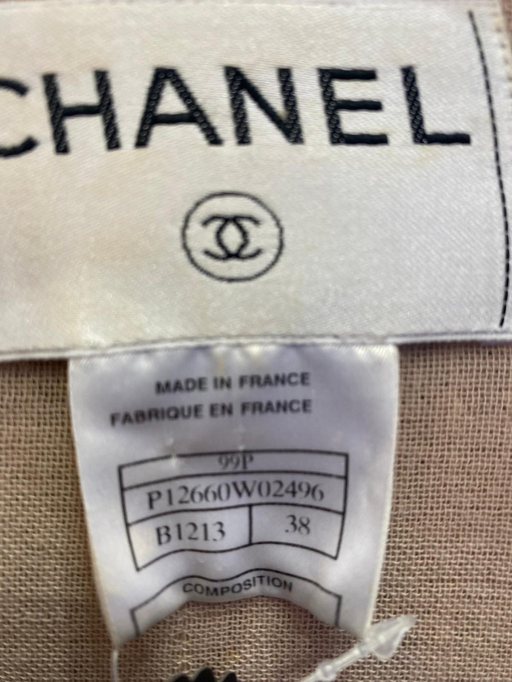 Chanel Beige Coat in Silk and Cotton
