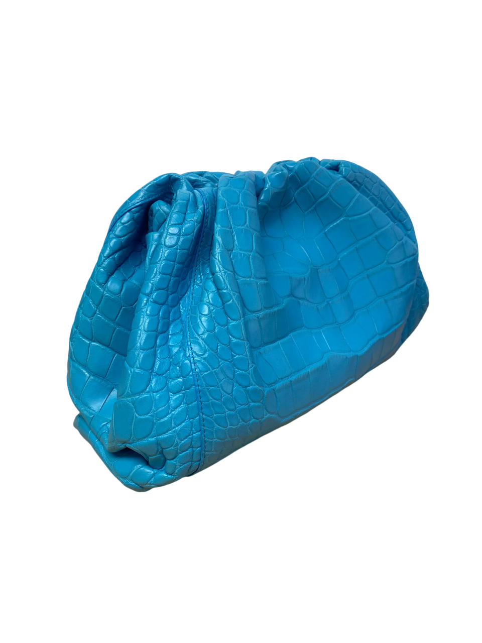 Bottega Veneta Light Blue Pouch in Crocodile leather
