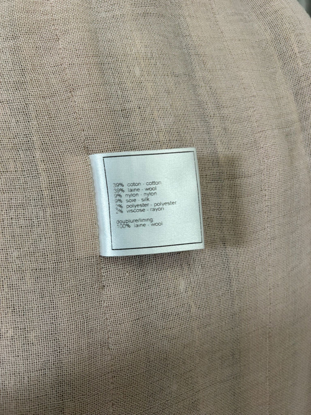 Chanel Beige Coat in Silk and Cotton