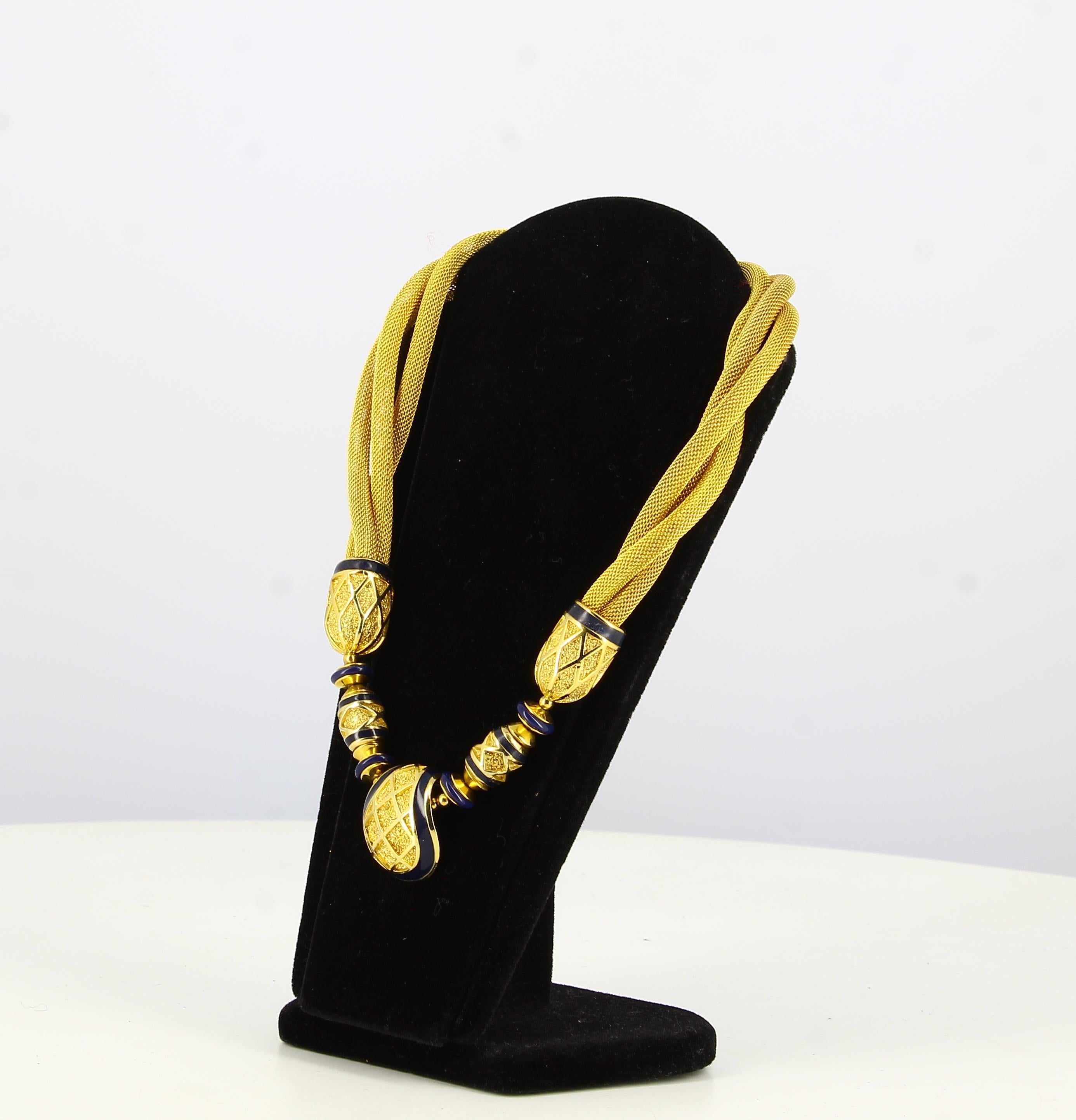 Balanciaga Golden and Blue necklace