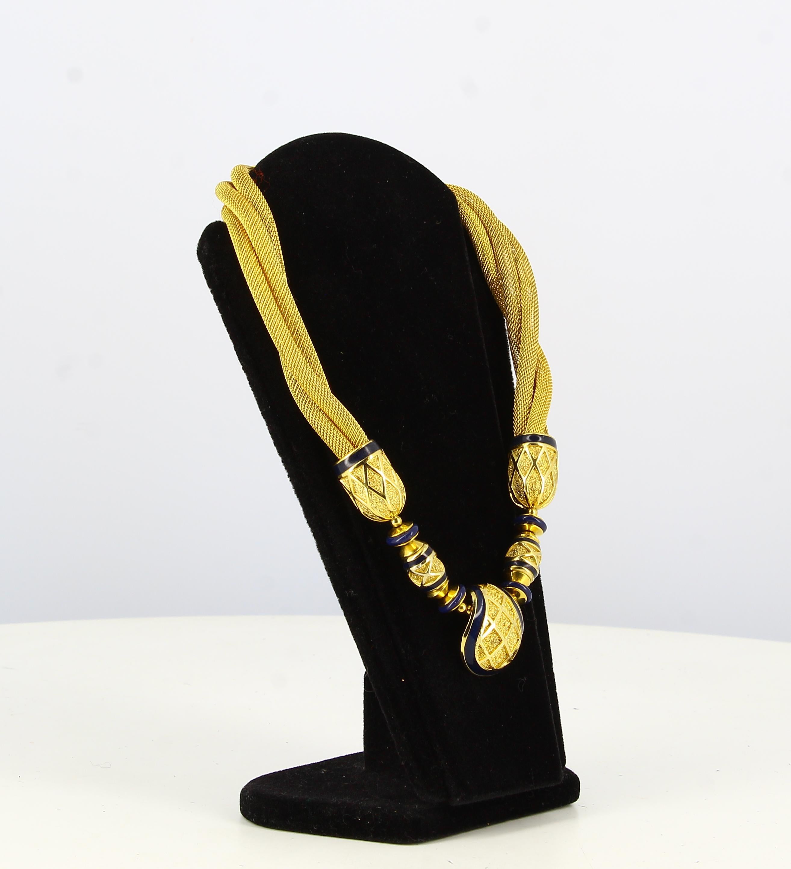 Balanciaga Golden and Blue necklace