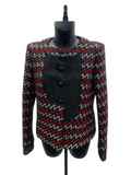 Chanel Red and Black Tweed and Lace Jacket (Métiers d'Art Paris/Shanghai 2009/2010 Karl Lagerfeld)