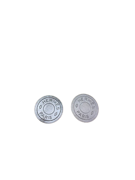 Hermès silver-toned clip earrings