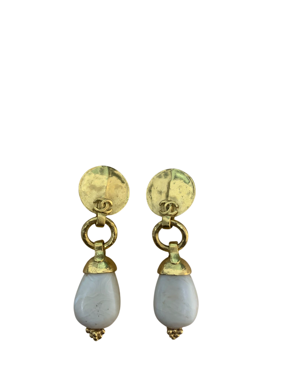 Chanel  Ecru Vintage Chanel Earrings 1998