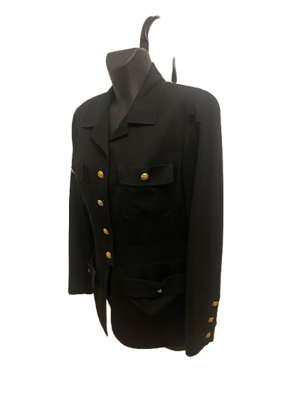 Chanel Black Saharienne with Golden CC Buttons