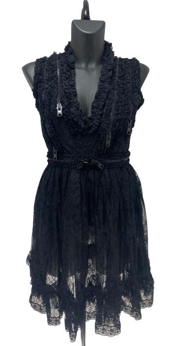 Givenchy Black Lace Dress with Zippers