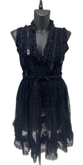 Givenchy Black Lace Dress with Zippers
