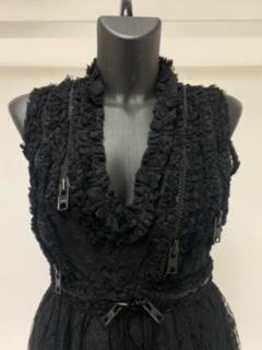 Givenchy Black Lace Dress with Zippers