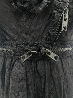 Givenchy Black Lace Dress with Zippers