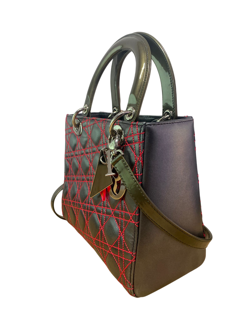 Christian Dior x Anselm Reyle Pink & Multicolor Lambskin Lady Dior Bag (2011)