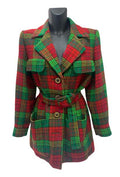 Yves Saint Laurent Tartan Coat with Belt (FW 91)