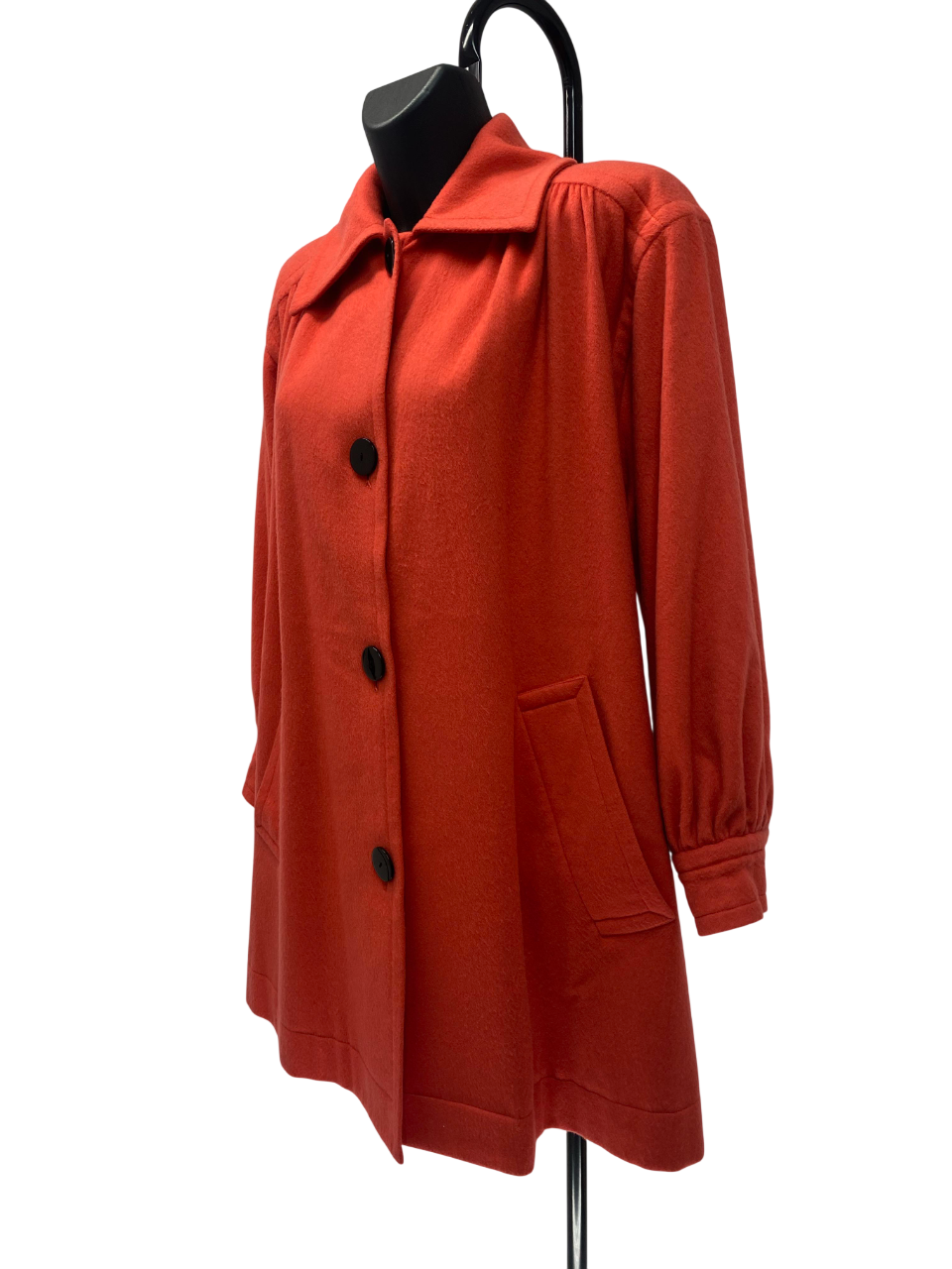 Yves Saint Laurent Orange Wool Coat