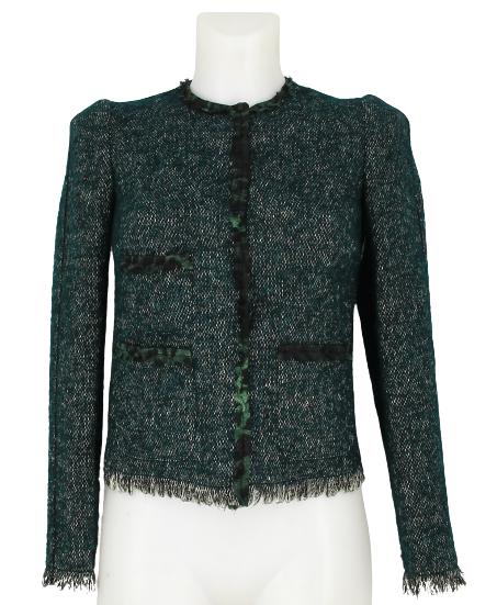 Dolce Gabbana Khaki Tweed Suit Jacket