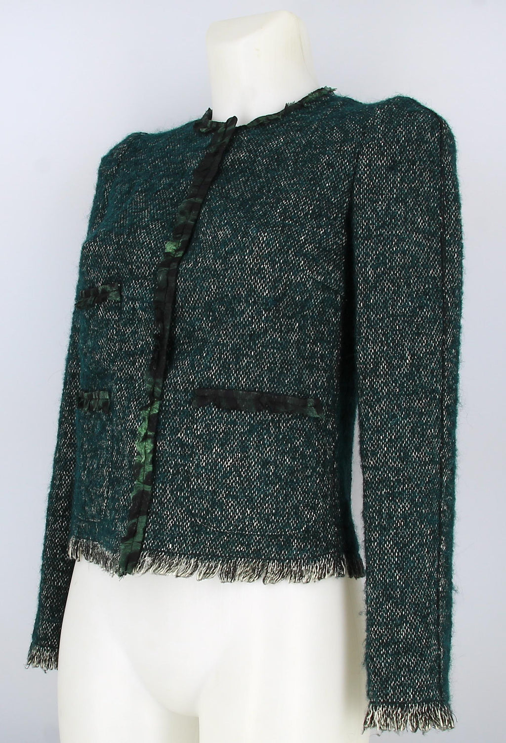 Dolce Gabbana Khaki Tweed Suit Jacket