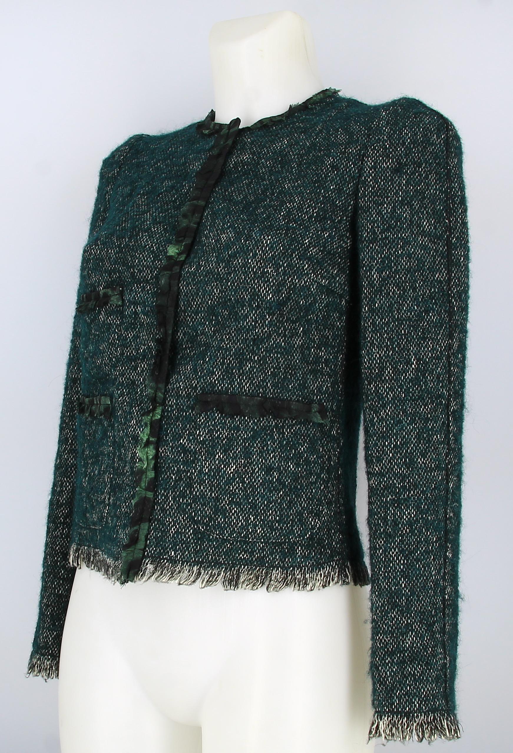 Dolce Gabbana Khaki Tweed Suit Jacket