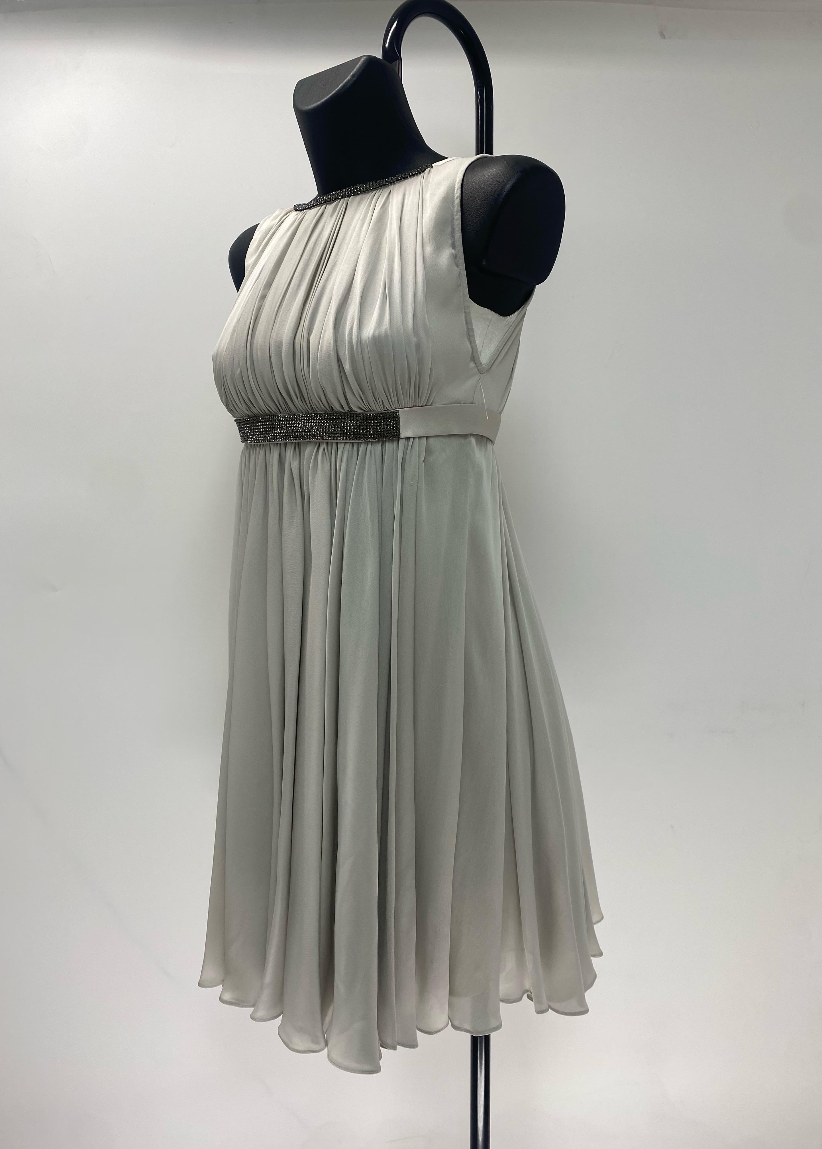 Dolce&Gabbana Silver Dress with Strass