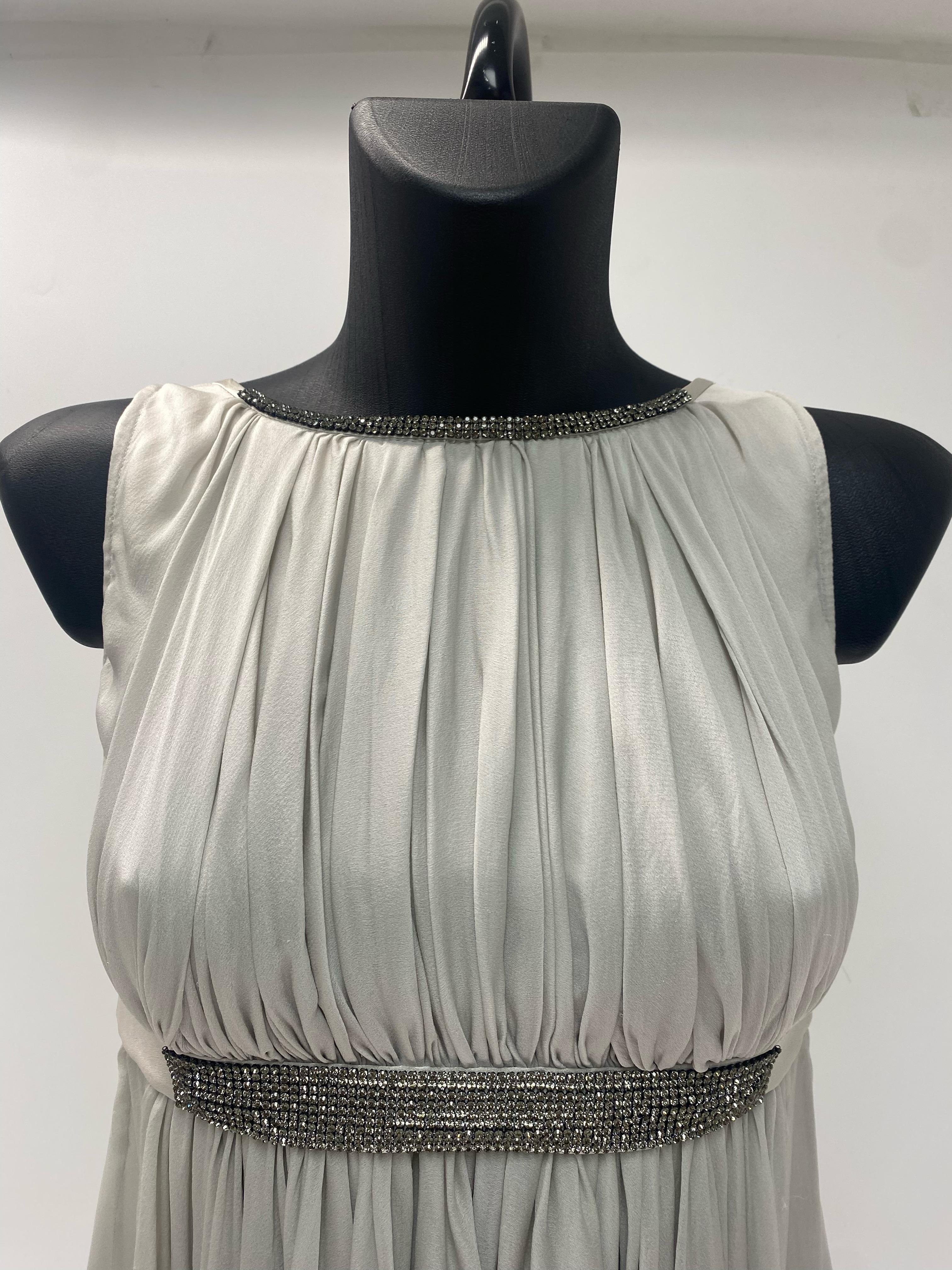 Dolce&Gabbana Silver Dress with Strass