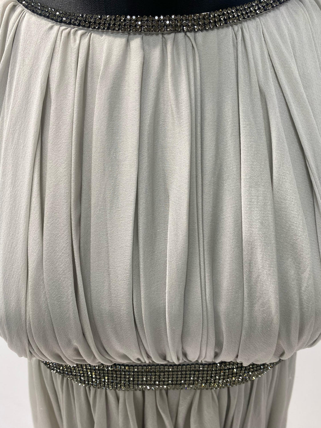 Dolce&Gabbana Silver Dress with Strass