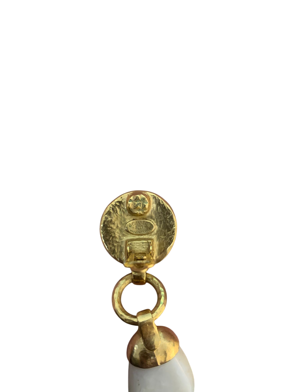 Chanel  Ecru Vintage Chanel Earrings 1998