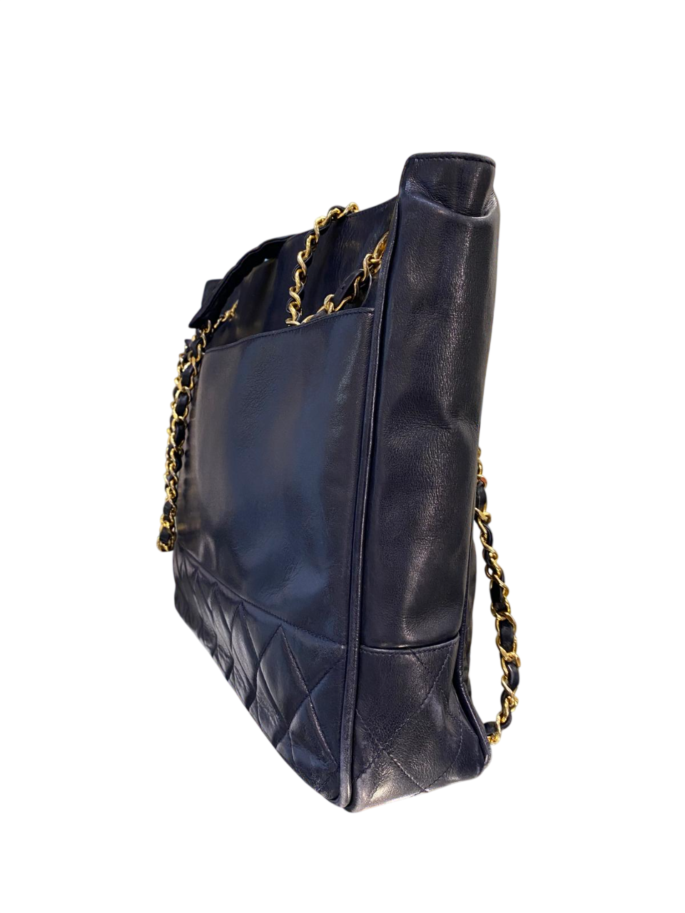 Chanel Navy Blue Lambskin Bag 2003