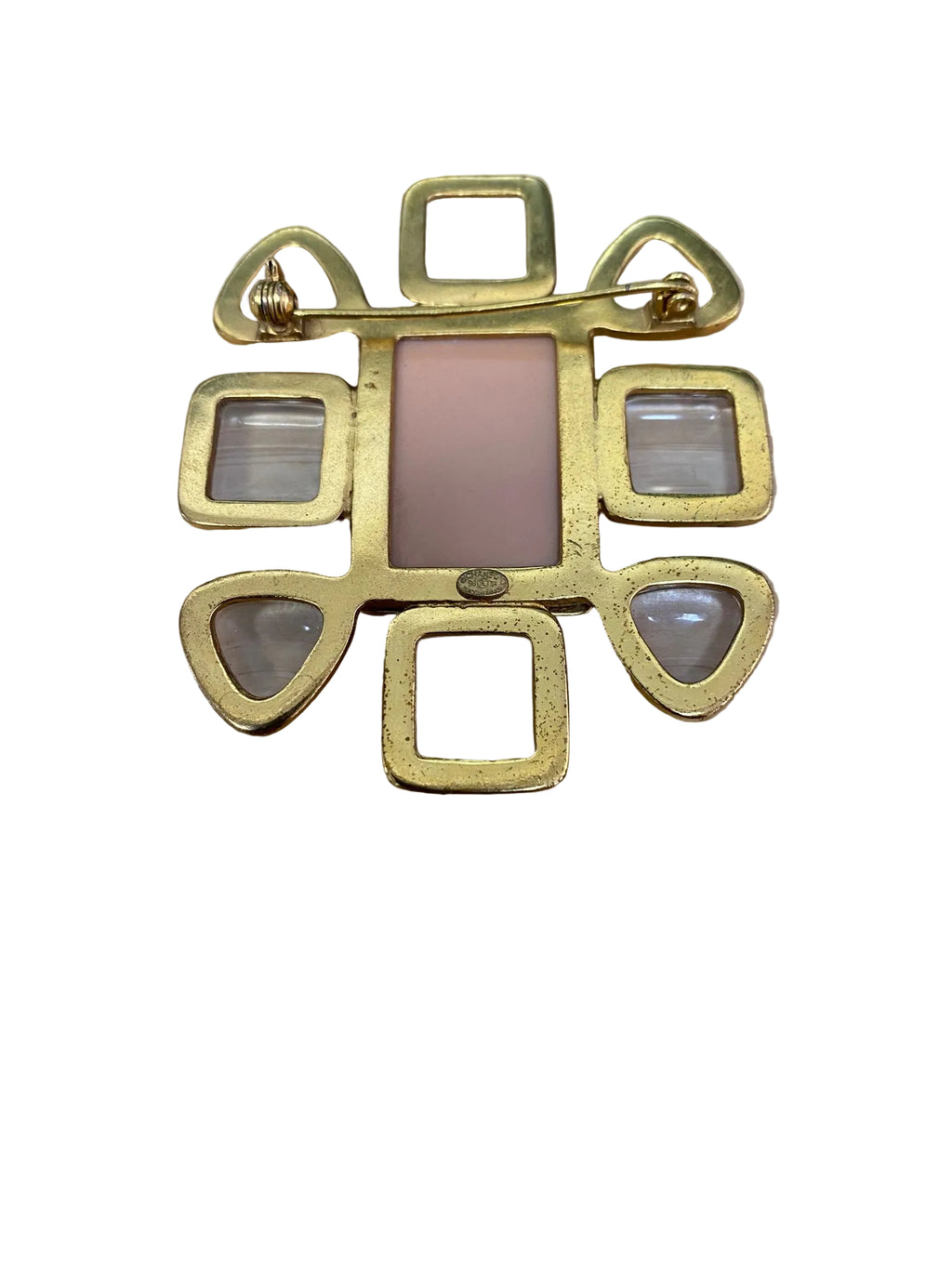 CHANEL Vintage 1996 Spring Gripoix Glass & Resin Brooch – Gold Hardware