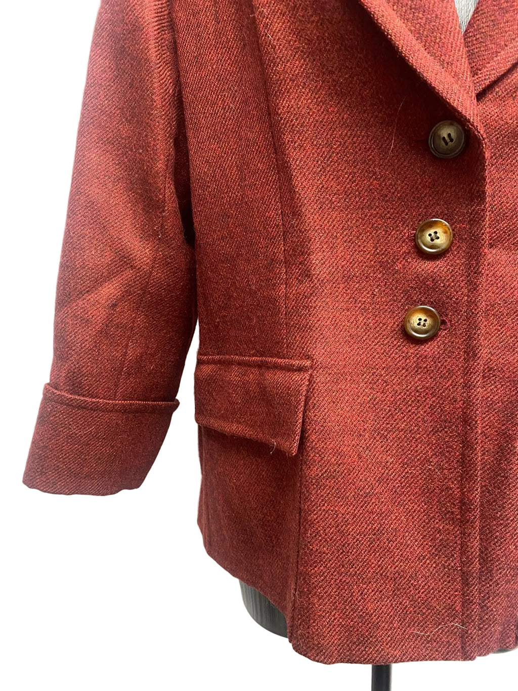 Vintage Yves Saint Laurent Variation Rust Wool Blazer