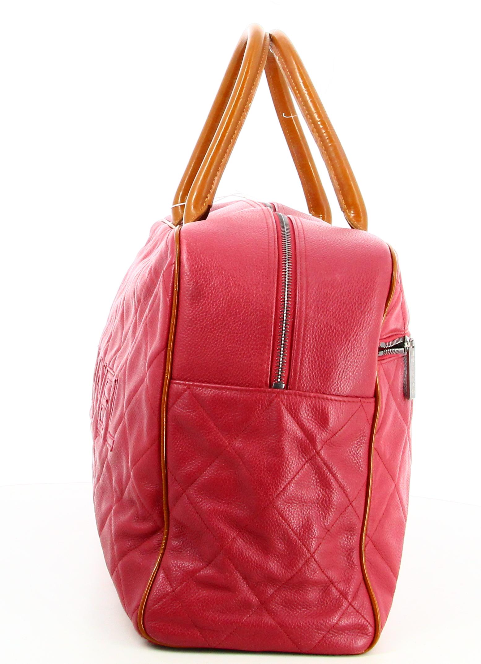 1999 Chanel Caviar Grand Logo Duffle Travel Bag