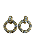 Chanel Hoop Earrings with Rhinestones