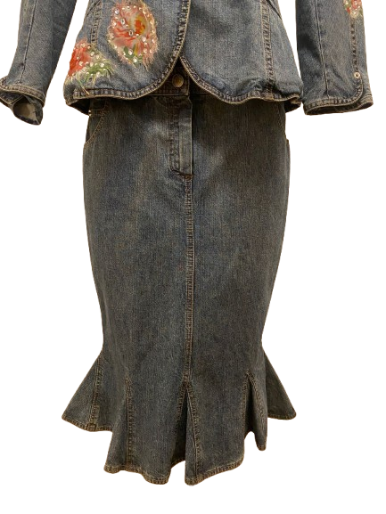 Galliano for Dior Denim Jacket and Skirt Set (2010)