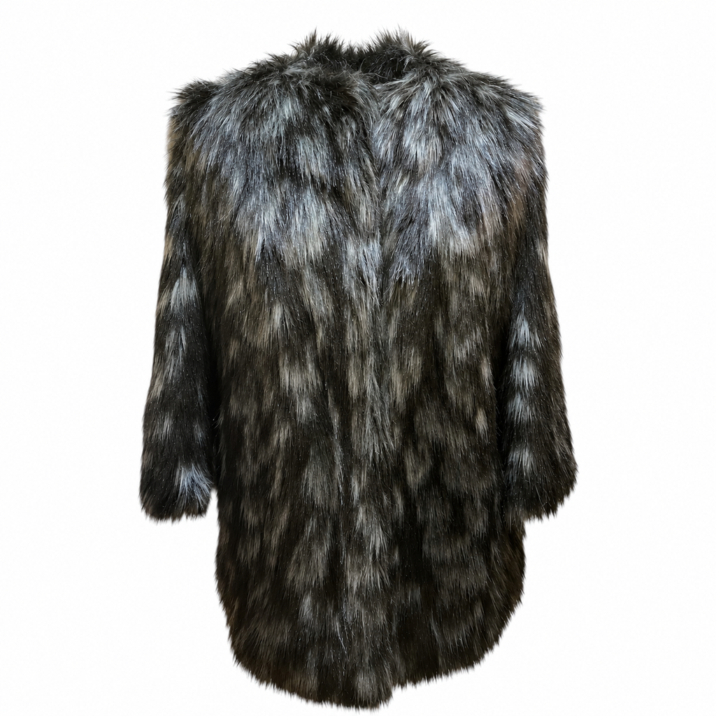 Black Prada Fake Fur Coat