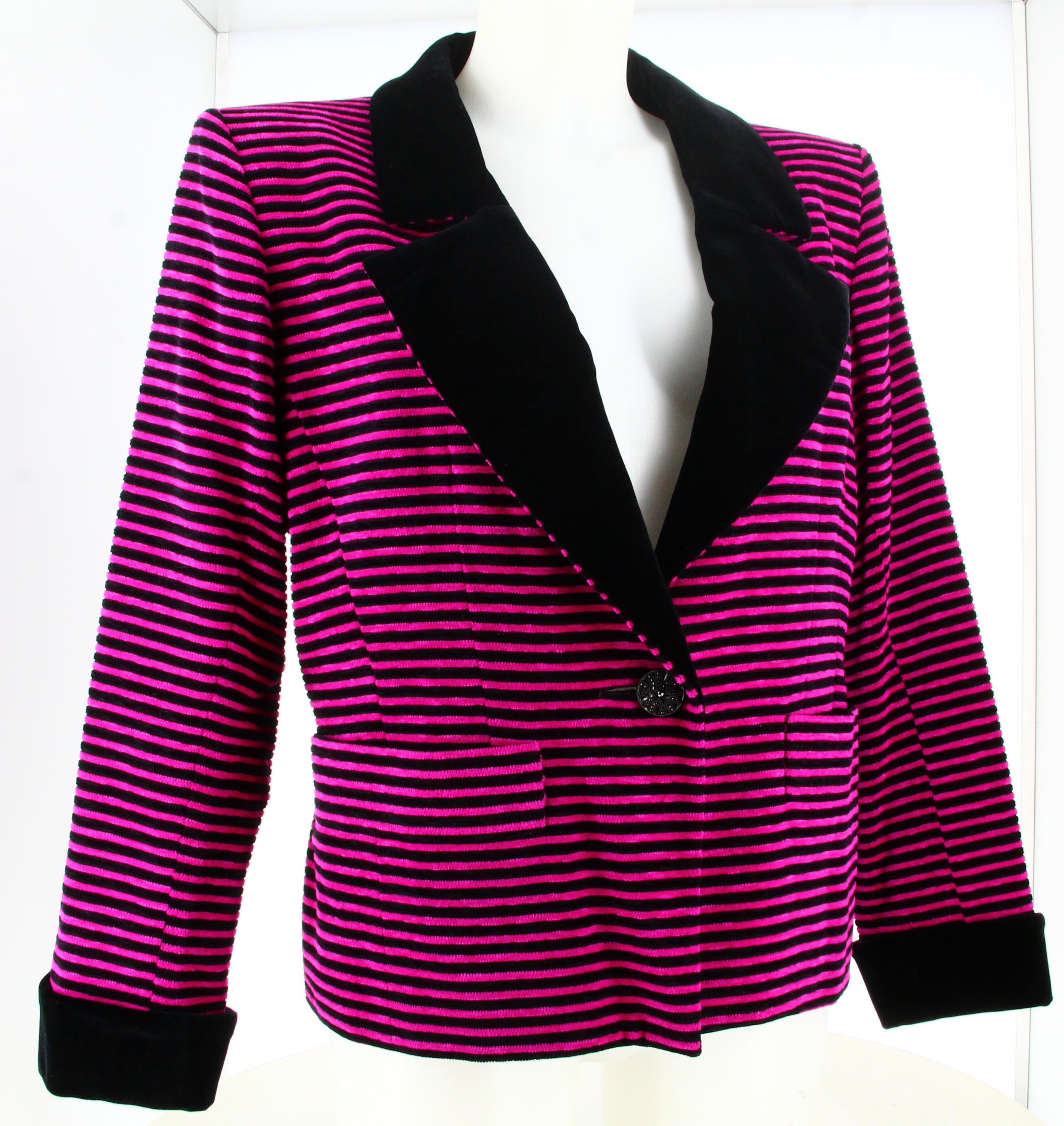 1993 Yves Saint Laurent Rive Gauche Velvet Jacket