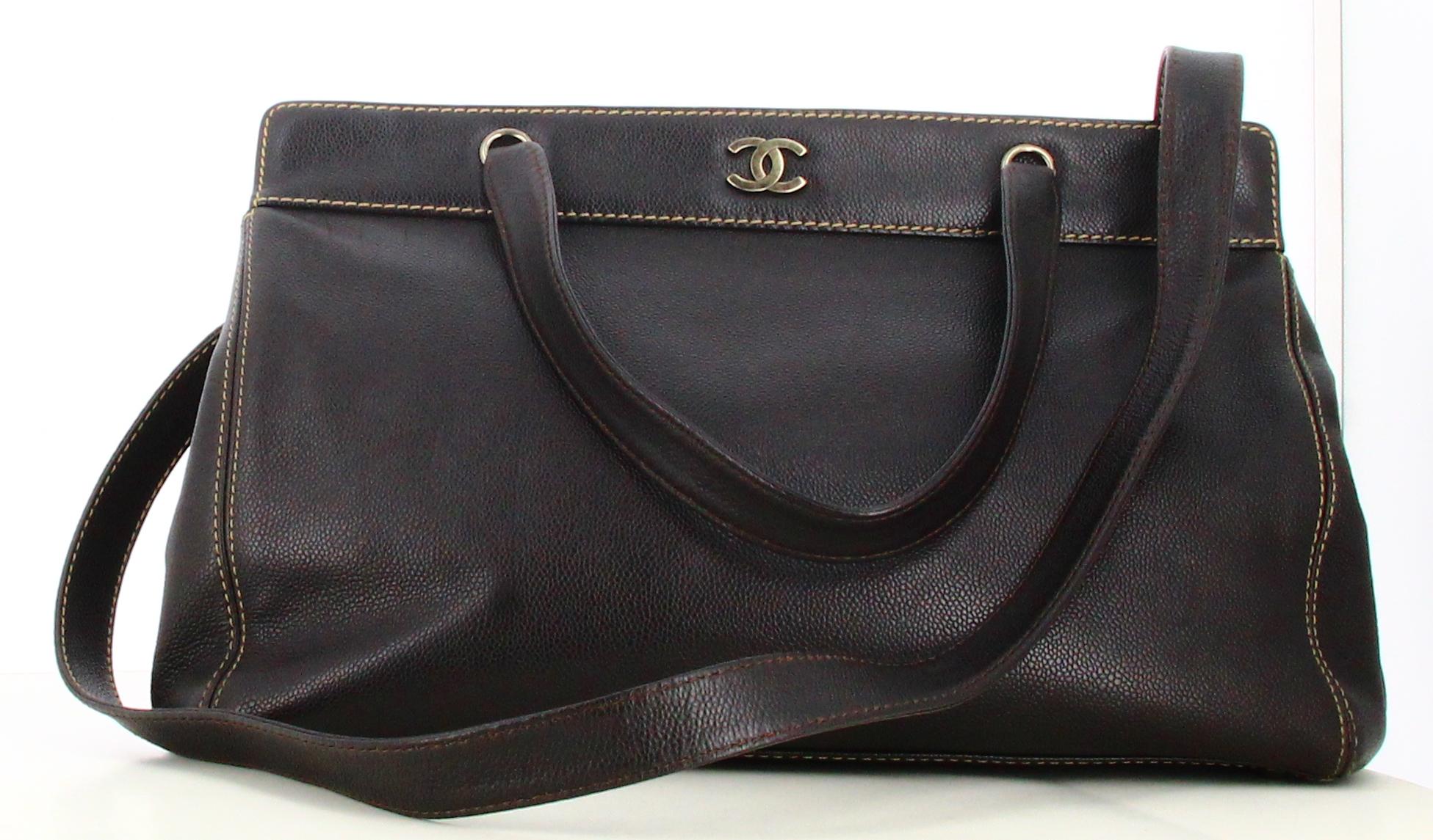 2000 Chanel Dark Brown Executive Handbag
