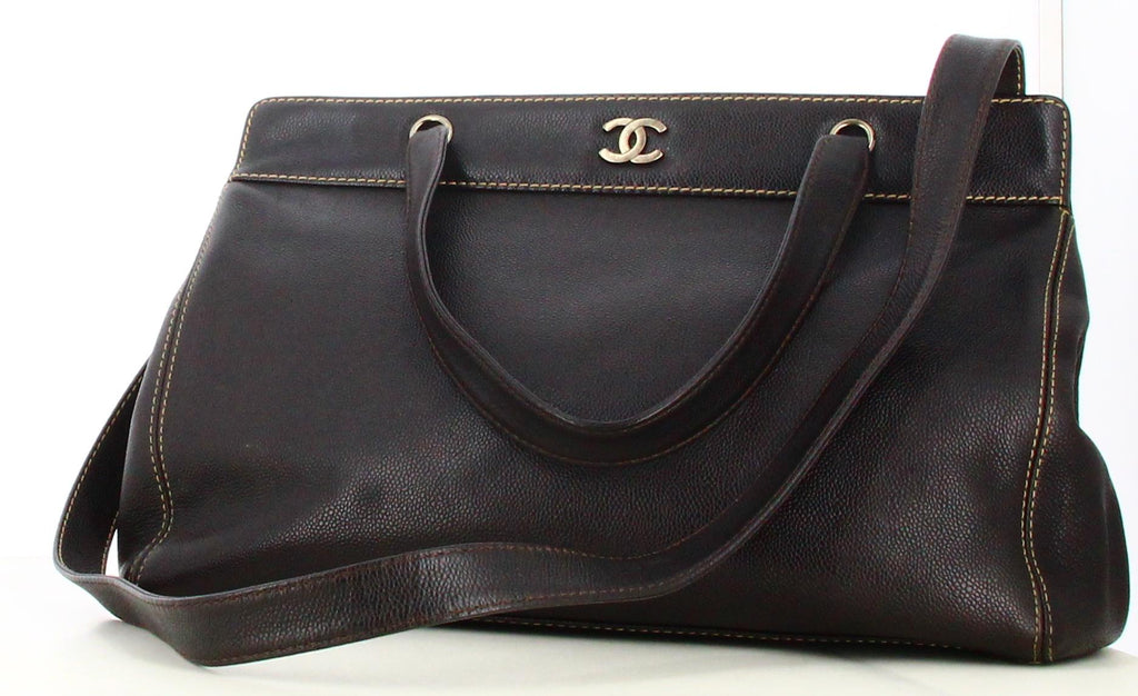 2000 Chanel Dark Brown Executive Handbag