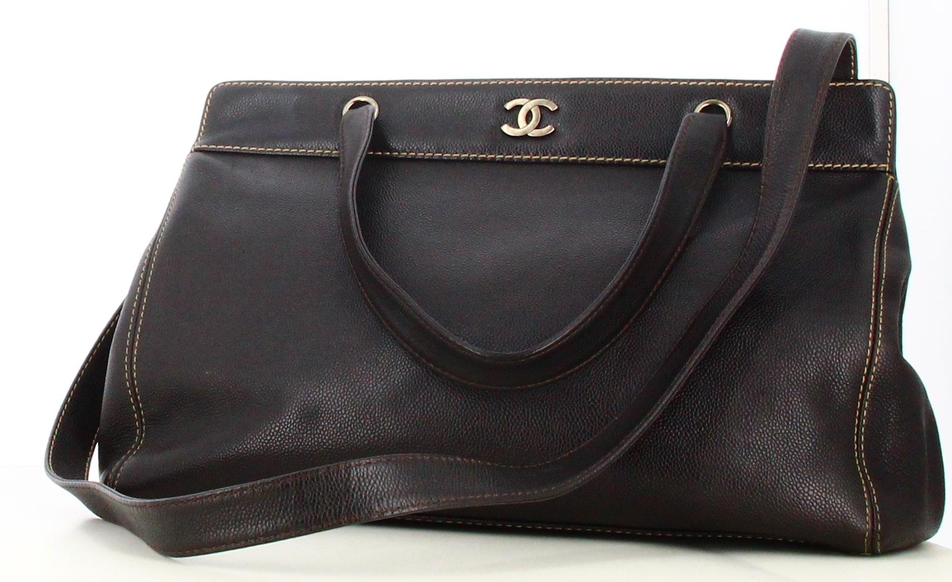 2000 Chanel Dark Brown Executive Handbag
