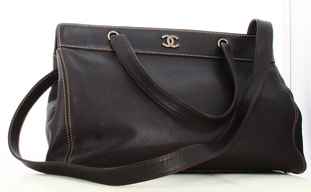 2000 Chanel Dark Brown Executive Handbag